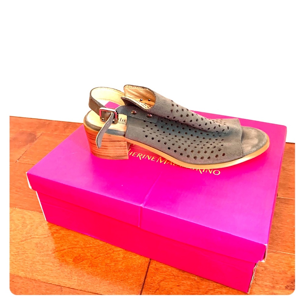 Leather platform shoe